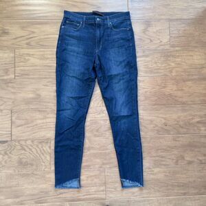 Joe's Jeans Size 27 Coraline High-Rise Skinny Ankle Dark Wash Raw Hem